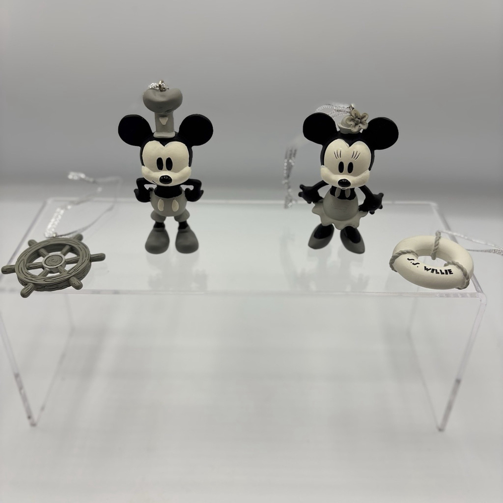 Disney Sketchbook Ornament Steamboat Mickey & Minnie 4pc Mini Set - Picture 2 of 16